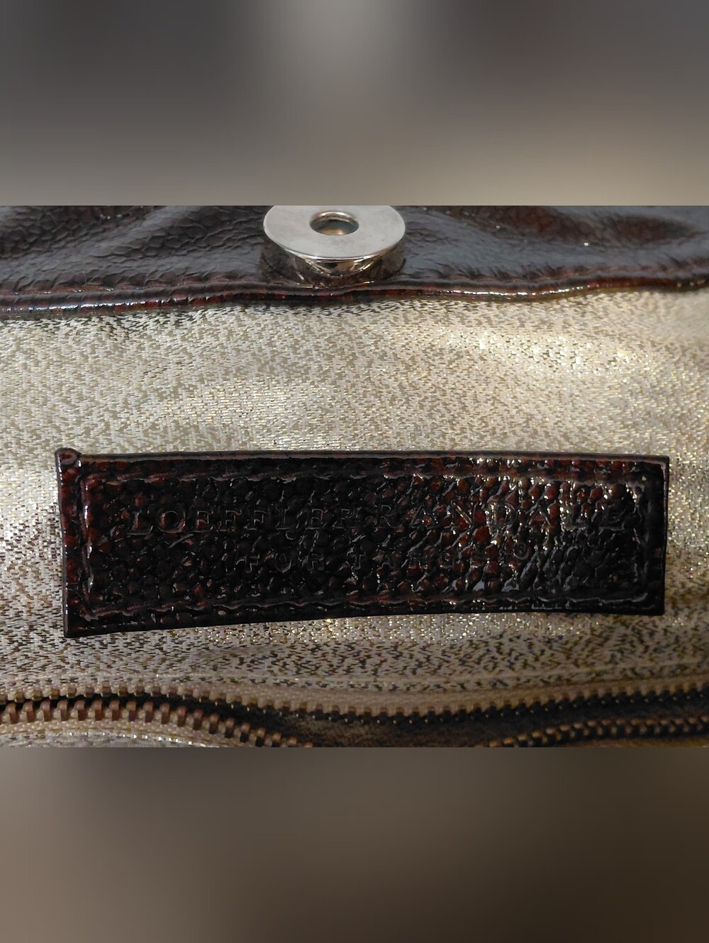 Loeffler Randall For Target Faux Leather Dark Brown Woven Hobo Bag Purse - Picture 11 of 12